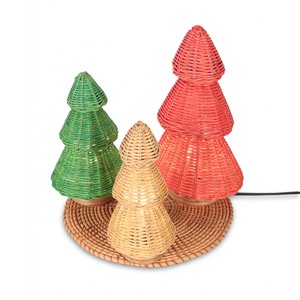 Meilleur prix Lampe de table en rotin pour arbre de Noël, lumières décoratives de fêtes, éclairage de Noël écologique fait main, fournisseur OEM en gros - Product Image 3