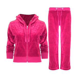 Winter Collection <b>Tracksuits</b> Women Long Sleeve Warm Plus Size Female Logo Plain Velour Custom Unisex <b>Tracksuits</b> - Product Image 3