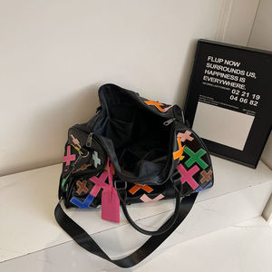 Canvas Travel Duffle Bag Large Capacity Sports Gym Bag Shoe Compartment Weekend Overnight <b>Holdall</b> Custom Logo - Product Image 4