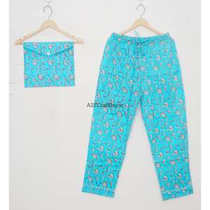Conjunto de Pijama de Manga Larga Floral de Lujo 100% Algodón Transpirable para Fiesta Nupcial, Ropa de Dormir Cómoda para Verano - Product Image 4