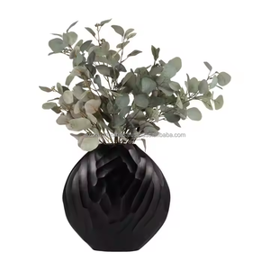 Florero DE MESA DE ALUMINIO decorativo de estilo moderno con acabado negro para decoración del hogar o la oficina de Azora Industries - Product Image 6