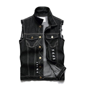 Gilet en jean pour femme avec ourlet effiloché, vente en gros, fournisseur en vrac pour les magasins de vêtements vintage, marque privée - Product Image 1