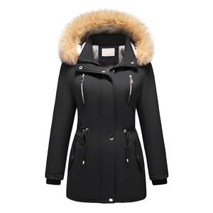 Chaquetas Acolchadas Largas de Invierno para Mujer al por Mayor, Tela de Nailon con Relleno de Algodón, Técnicas de Impresión, Chaquetas Acolchadas para Dama - Product Image 1