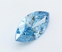 Exquisito Diamante Azul de 1 Quilate con Corte Marquesa, Diamante Suelto de Color Fantasía Raro para una Obra Maestra de Alta Joyería de Lujo Personalizada
