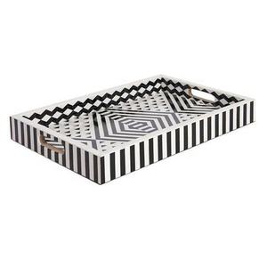 Bandeja de Servir de Resina Ecológica Hecha a Mano de Estilo Antiguo con Incrustaciones de MDF, Calidad Premium, Artesanía Clásica para el Hogar, Cocina, Hotel, MODELO - Product Image 5