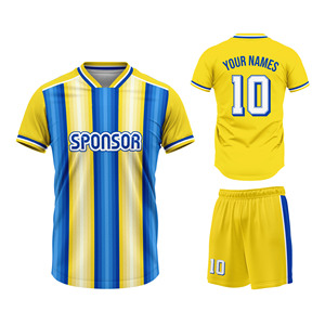 Conjunto de Camiseta de Fútbol Transpirable sin Costuras de Spandex/Poliéster, Uniformes de Fútbol Personalizados con Sublimación Impresa en 3D de Secado Rápido en Cuatro Direcciones - Product Image 1