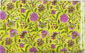 Tela de Algodón Puro Estampada a Mano, Ligera y Suave para Vestidos de Mujer, Tela de Algodón Estampada de Jaipur, Proveedor de Estampado Personalizado - Product Image 2
