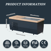 Baignoire de récupération sportive haut de gamme en acier inoxydable 316 de qualité marine avec structure en bois de cèdre rouge – Kit de bien-être haut de gamme