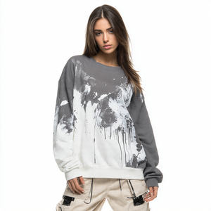 Sweat-shirt oversize pour femme en molleton épais, style streetwear, effet vieilli et ample, pour l'hiver - Product Image 6