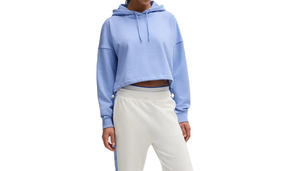 OEM personalizado de peso pesado 420 GSM de gran tamaño Crop Hoodie sudaderas para mujeres niñas con lentejuelas frente Logo Puff estampado Crop Tops - Product Image 3