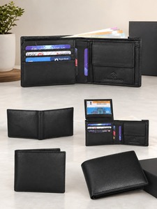 Cartera de Cuero Profesional para Hombre con Protección RFID, Cartera Compacta de Cuero Negro, Múltiples Compartimentos para Tarjetas, Diseño de Cuero - Product Image 5