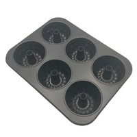 Moule à muffins en acier au carbone antiadhésif en forme de fleur 6 tasses, certifié FDA LFGB, compatible four, écologique, passe au lave-vaisselle, facile à utiliser