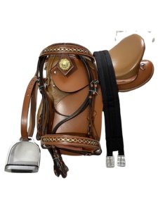 Best Selling Dressage Saddle Set Full Leather English with Anti-Rub Lining <b>Plastic</b> <b>Tree</b> Matching Accessories Direct From India - Product Image 3