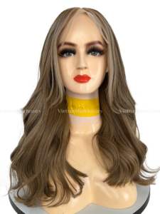 Precio al por mayor de extensiones de cabello humano virgen vietnamita libre de enredos y derramamiento de pelucas con flecos ondulados cabello Remy - Product Image 4