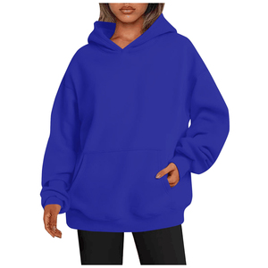 Sweat-shirt personnalisé pour femme, coupe oversize en molleton, poignets côtelés, coupe décontractée, style décontracté - Product Image 1