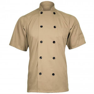 Camisas de Chef de Manga Corta, Corte Ajustado, Color Sólido, Logotipo Personalizado, Antibacterianas, Anti-UV, Uniformes Unisex para Restaurante y Bar - Product Image 3