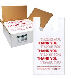Bolsas de Plástico LDPE Impresas con Mensaje de Agradecimiento, Tipo Camiseta, Desechables, Termosellables, para Compras, con Fuelle Lateral, Reciclables, Impresión Offset - Product Image 4