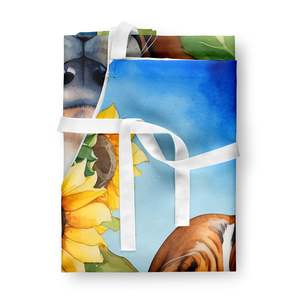 Basset Hound Tournesols Adulte Tablier Unisexe Grand Serveur de Cuisine Multicolore pour la Cuisine Cuisson Artisanat Jardinage-pour Hommes Femmes - Product Image 3