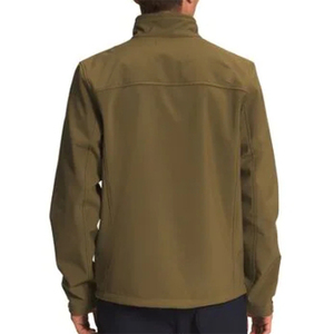 Veste en polaire vert olive pour homme, couleur unie, fermeture éclair, col montant, coupe-vent, vêtement décontracté d'automne, coupe régulière - Product Image 2