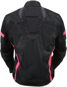 Blouson de moto unisexe noir et rose, imperméable, coupe-vent, en mesh, col montant, manches longues, tactique, Cordura, réfléchissant - Product Image 3