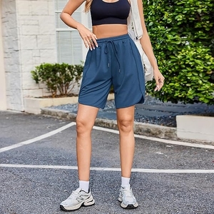 Shorts de Mujer con Logotipo Personalizado Bordado, MOQ Bajo, 100% Algodón, Cierre con Cordón, Ropa Deportiva, Casual, para Gimnasio - Product Image 6