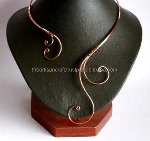 Collar Abierto Único con Collarín de Alambre de Cobre - Diseño Moderno y Tradicional Pulido, Tamaño y Forma Personalizables - Product Image 5