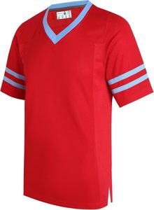 Camiseta deportiva girli con cuello en V y manga corta con rayas blancas, camisa informal de poliéster de secado rápido, ropa de verano - Product Image 3