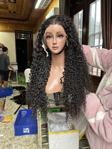 200 Density HD Swiss Peruvian Lace Front Hair <b>Wig</b>, Cuticle Aligned Glueless Full Hd Lace Frontal <b>Wig</b>,Curly <b>Wig</b> for <b>Black</b> Women - Product Image 6