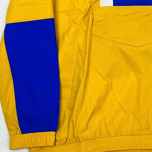 Veste coupe-vent imperméable rétro à blocs de couleur grande taille avec demi-fermeture éclair, capuche et poche kangourou, coupe-vent, coque rigide, pour le streetwear et l'extérieur - Product Image 5