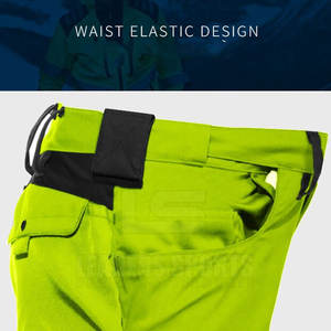 Pantalon de sécurité en tissu extensible, design flexible pour les travailleurs de la construction et des usines, pantalon de travail utilitaire cargo de sécurité - Product Image 5