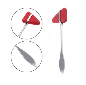 Marteau de réflexes à percussion TAYLOR en acier inoxydable à tête rouge, certifié CE, ensemble d'instruments de physiothérapie Mahersi, garantie 1 an - Product Image 3