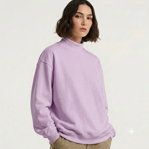 Sudadera Oversize con Cuello Alto para Mujer, Estilo Informal Contemporáneo, Calidad Premium, Comodidad Diaria - Product Image 1