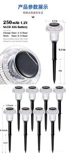 ไฟทางเดินพลังงานแสงอาทิตย์ LED กลางแจ้ง IP65วัสดุ ABS สีขาวอบอุ่นกันน้ำมีการรับประกัน1ปีสำหรับสวนสนามหญ้า - Product Image 6