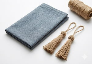 Décoration bohème en bois avec pompons et perles pour accrocher à l'intérieur, comme accent décoratif pour la maison - Product Image 4