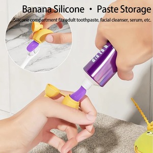 Banana toothbrush protective cap with toothpaste <b>storage</b> <b>box</b> - compact and convenient - essential toothbrush cover for travel - Product Image 6