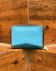 Nueva llegada hecha a mano de cuero reciclado monedero tarjetero estilo occidental Multi pequeño monedero para mujer - Product Image 5