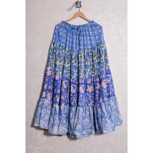 Falda Larga de Algodón Hecha a Mano con Parches, Estilo Bohemio, Maxi, India, Vintage, Estilo Gitano para Mujer - Product Image 2