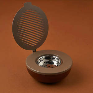 Brûleur d'encens Bakhoor de luxe doré avec couvercle articulé, Mabkhara, brûleur d'arômes Oud, brûleur de parfum d'ambiance en métal, support décoratif - Product Image 3