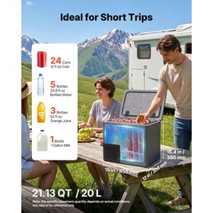 Réfrigérateur de voiture portable 12V 21,1 QT/20L, ultra léger, congélateur EPP avec commande par application et compresseur électrique - Product Image 2