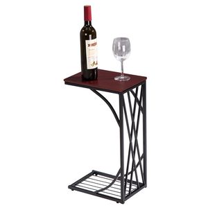 Tavolino Convertibile a Forma di C, Vassoio per Caffè, Tavolino Laterale con Contenitore per Arredamento Casa, Divano e Camera da Letto - Product Image 2