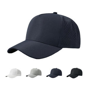 Casquette de baseball unisexe ajustable en polyester/coton, respirante à 100 %, à visière incurvée, grande taille, découpée au laser, pour toutes les saisons - Product Image 1