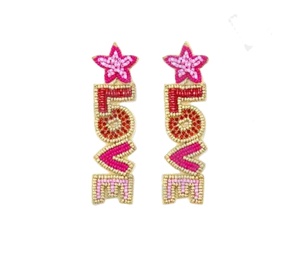 Star Love parties ต่างหูแฟชั่นแบบพิเศษสินค้ามาใหม่ลูกปัดทำด้วยมือปักเลื่อมหวานอินเทรนด์ - Product Image 1