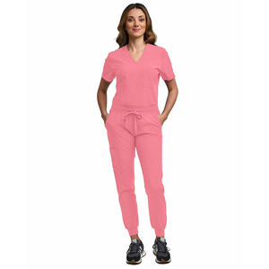 Nuevo Conjunto de Uniforme Médico para Enfermeras, Color Rosa, Manga Corta, Pantalones Jogger, para Damas - Product Image 1