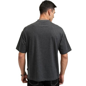 เสื้อยืดโอเวอร์ไซส์วินเทจผ้าซีดจางลายแอซิดเอนไซม์กรดสำหรับผู้ชายเสื้อยืดผ้าฝ้าย100% - Product Image 4