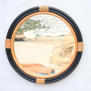 Meilleur choix : Miroir décoratif en rotin, miroir mural en osier pour la décoration du salon et de la chambre, fabriqué au Vietnam, vente en gros - Product Image 2