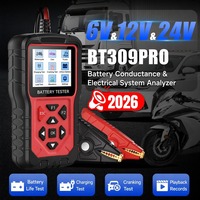 Testeur de batterie de voiture, analyseur de batterie au lithium AGM Gel 6V 12V 24V, résistance interne CCA JIS DIN EN, écran couleur, portable