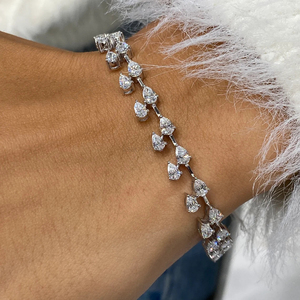 IGI Certified Round Brilliant Lab Grown Diamond Tennis Bracelet 10K 14K 18K Yellow White <b>Rose</b> <b>Gold</b> Luxury Bridal Jewelry - Product Image 1