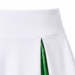 Falda Deportiva Verde para Animadoras, Cintura Alta, Plisada, de Secado Rápido, Transpirable, Ecológica, Uniforme Deportivo - Product Image 3