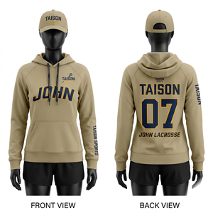 Sudadera con capucha de lacrosse para mujer, 320 GSM, tela suave de poliéster y spandex, color morado, atlética, premium, 320 GSM, forro polar de algodón y poliéster. - Product Image 1