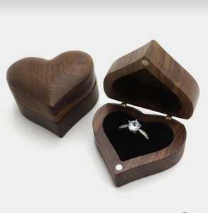 Elegant Handcrafted Modern Reusable Wooden Jewelry Box Organizer with Natural Wood Grain for Rings <b>Earrings</b> Keepsakes - Product Image 1